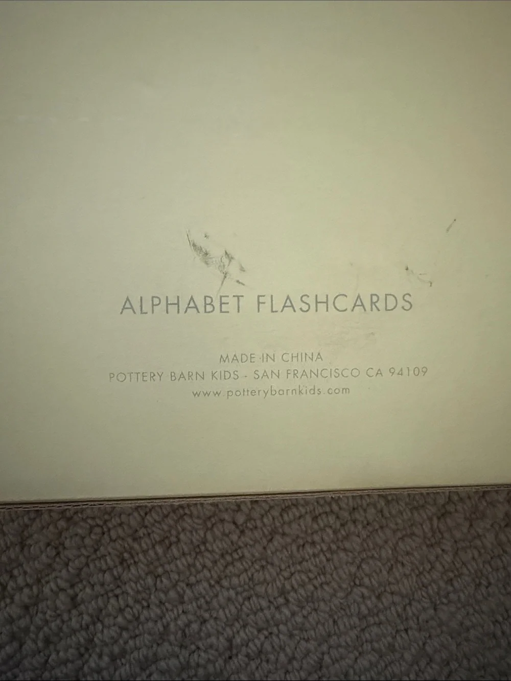Pottery Barn Kids Wooden Alphabet Flashcards - Natural Wood with Red Letters